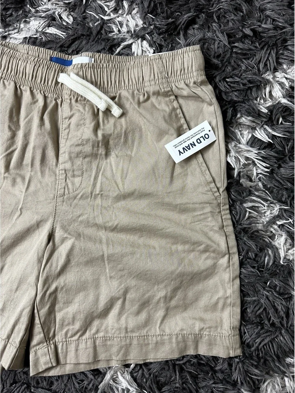 NWT Old Navy Boys XL (14-16) Dock Shorts Khaki Chino Elastic Waist
